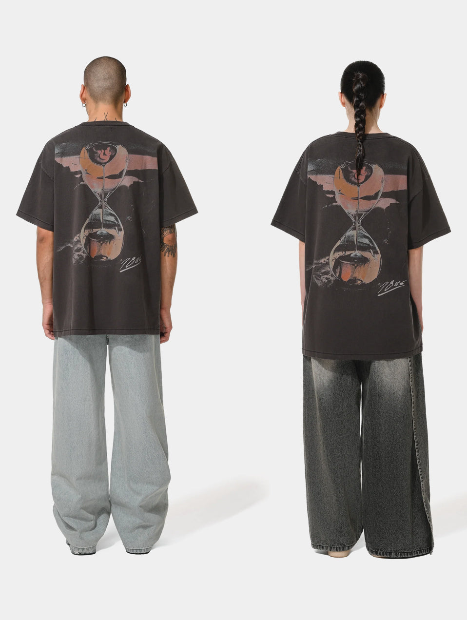 ROMAN SAND WATCH T-SHIRT - DARK GREY