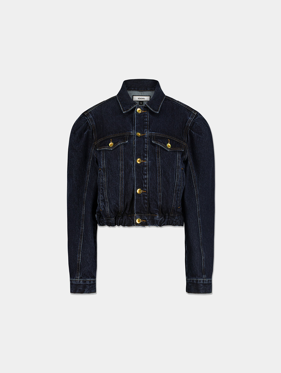 RUCHED DENIM JACKET