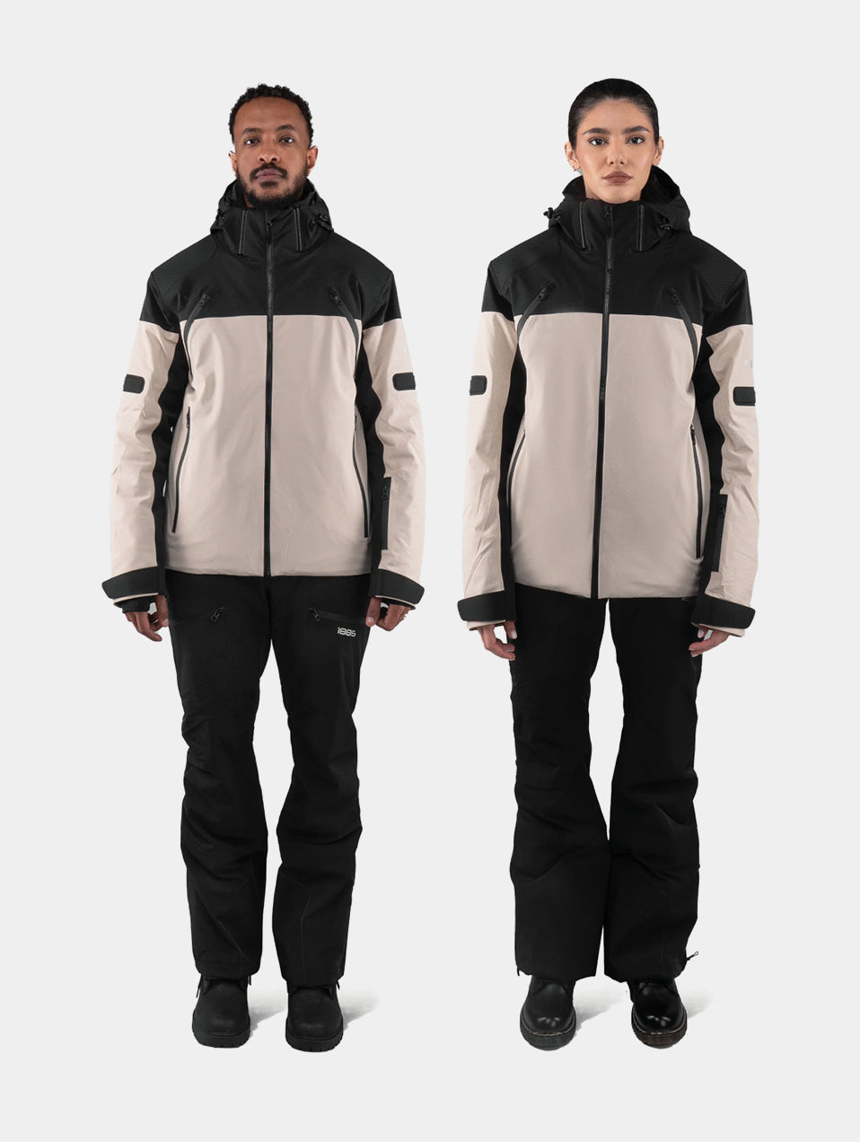 SKI JACKET - BLACK / OFF WHITE