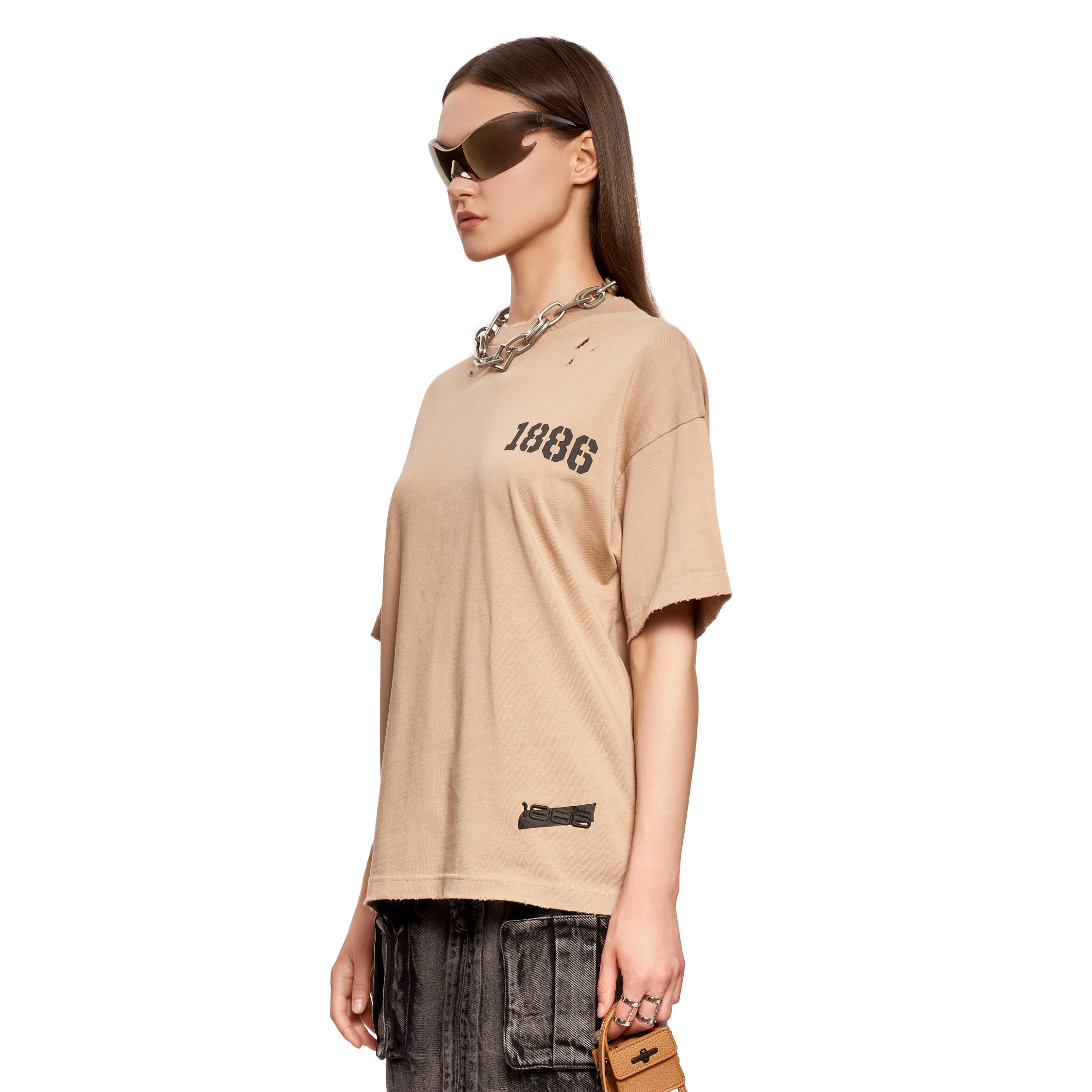 COUNTY JAIL LOGO T-SHIRT- BEIGE