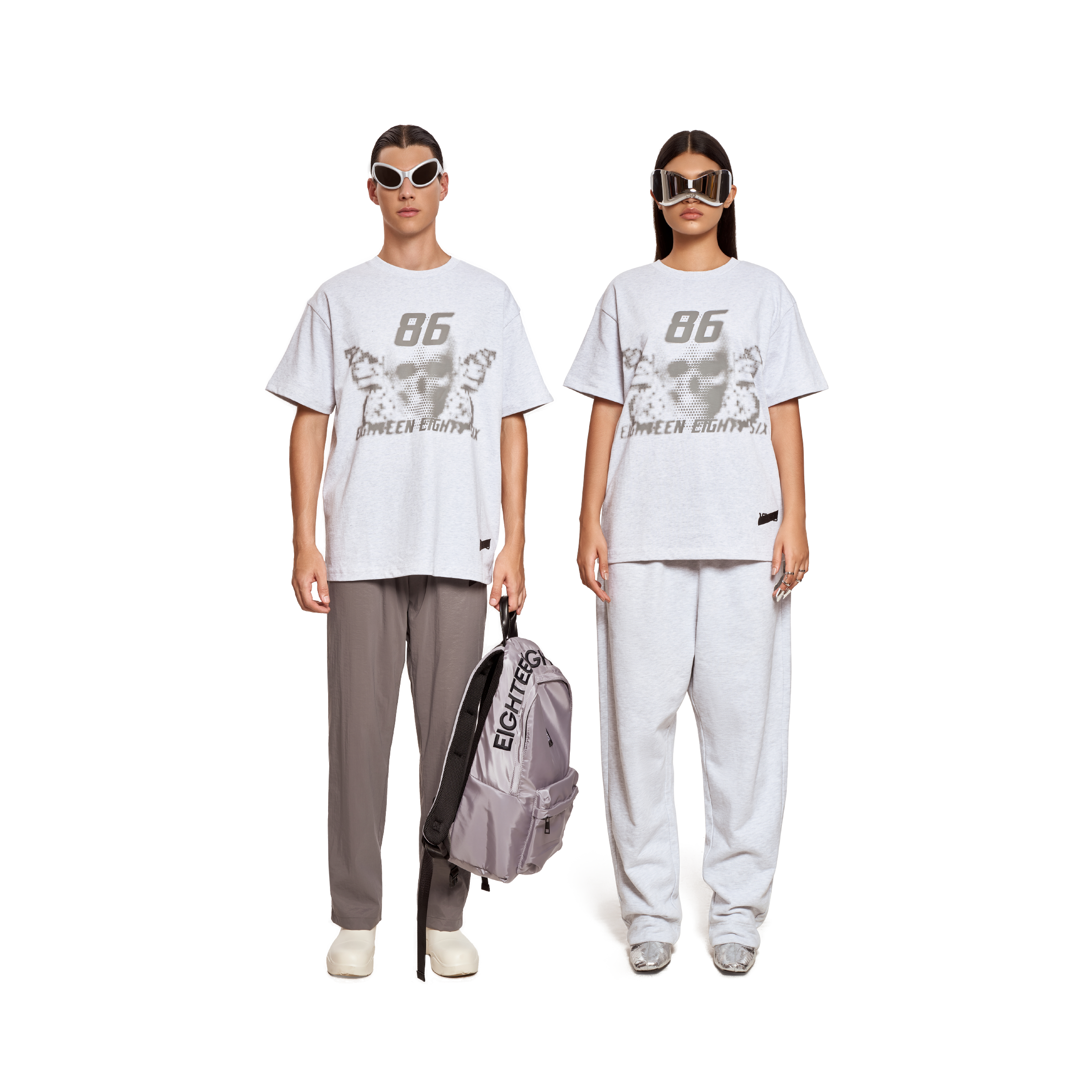 BUTTERFLY T-SHIRT- LIGHT GREY