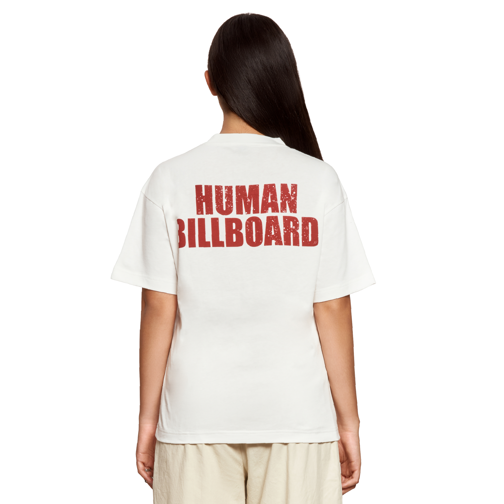 HUMMAN BILLbOARD T-SHIRT- WHITE