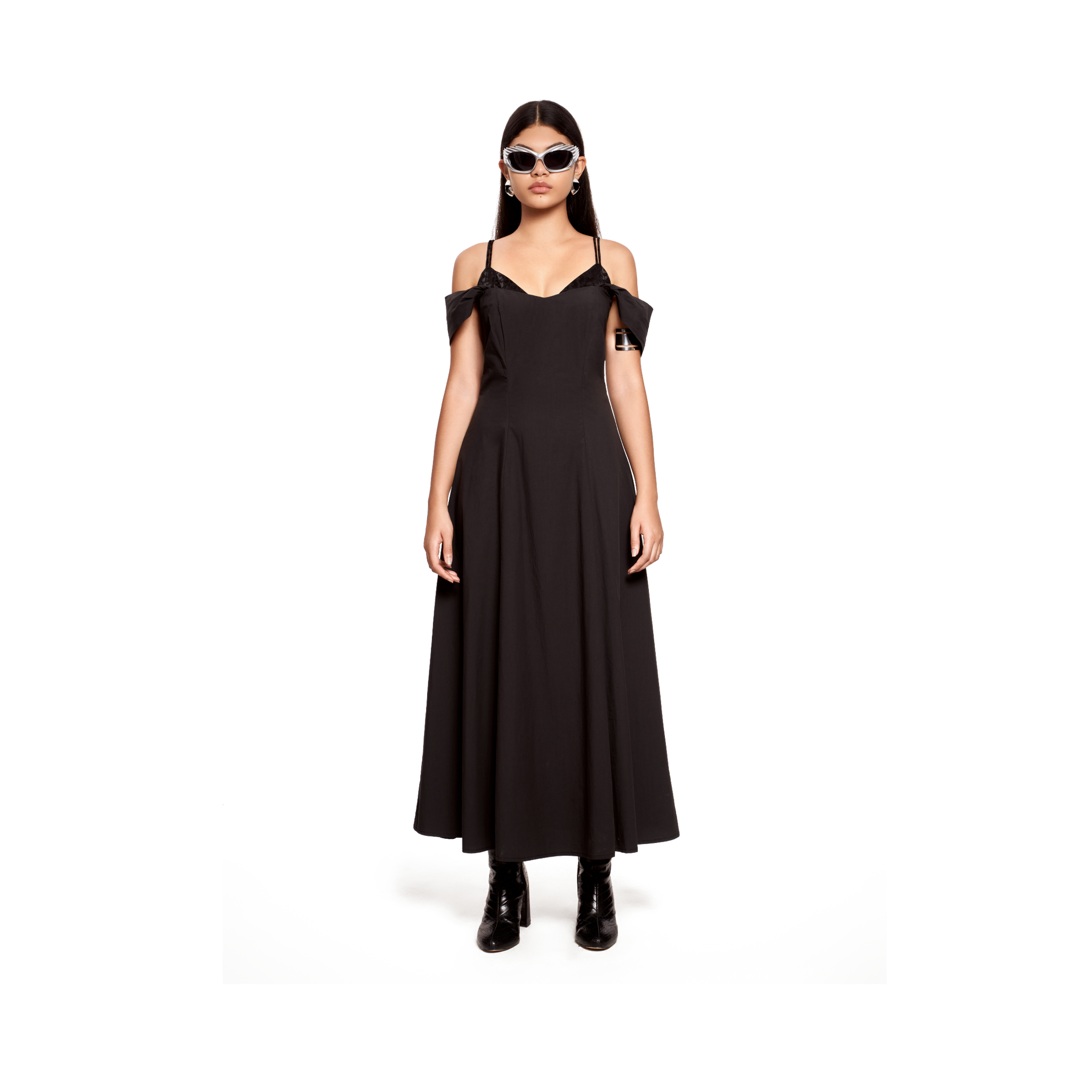 Spaghetti Strap Maxi Dress Black 1886 Fashion spaghetti-strap-maxi-dress-black-1886-fashion
