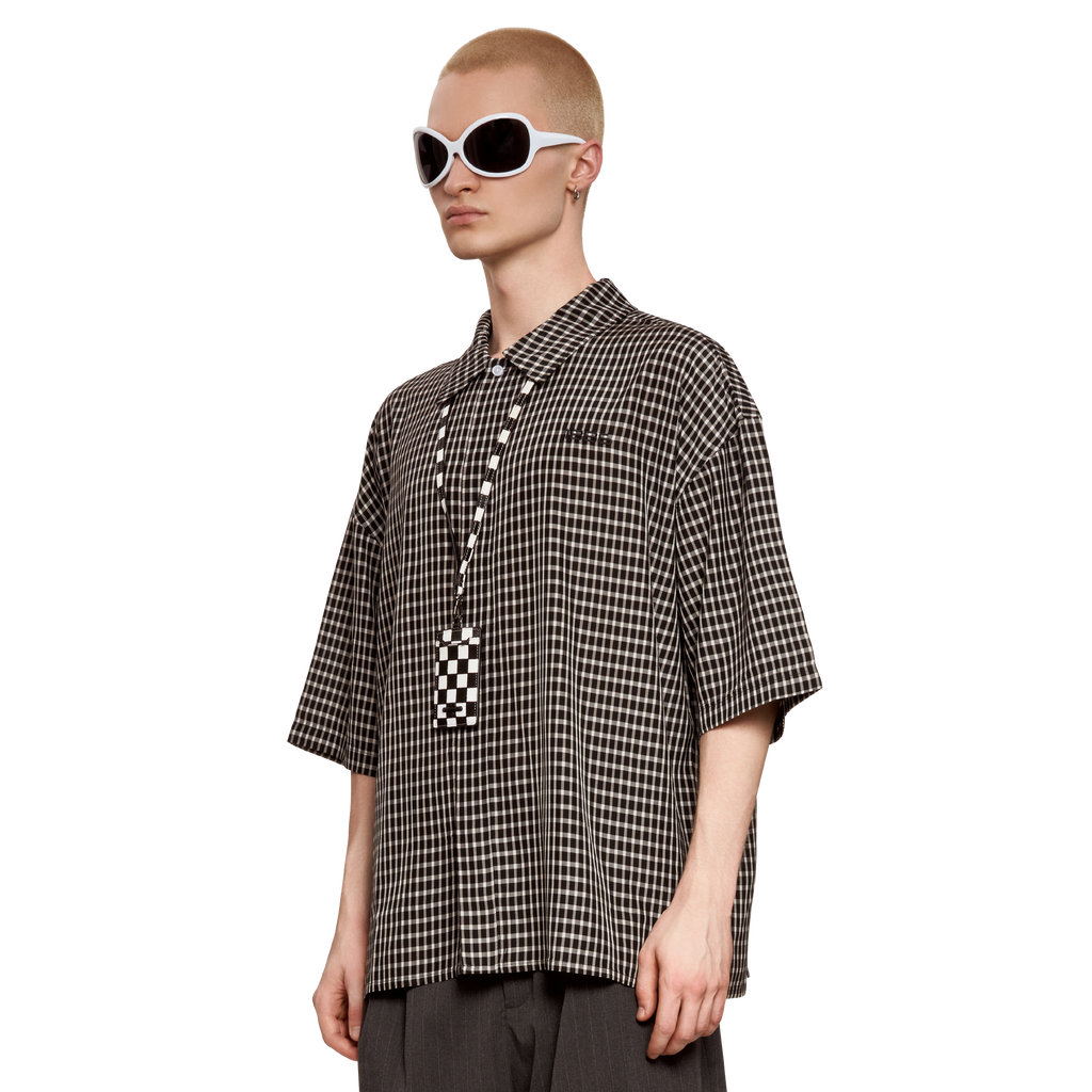 GINGHAM SHIRT - BLACK&WHITE