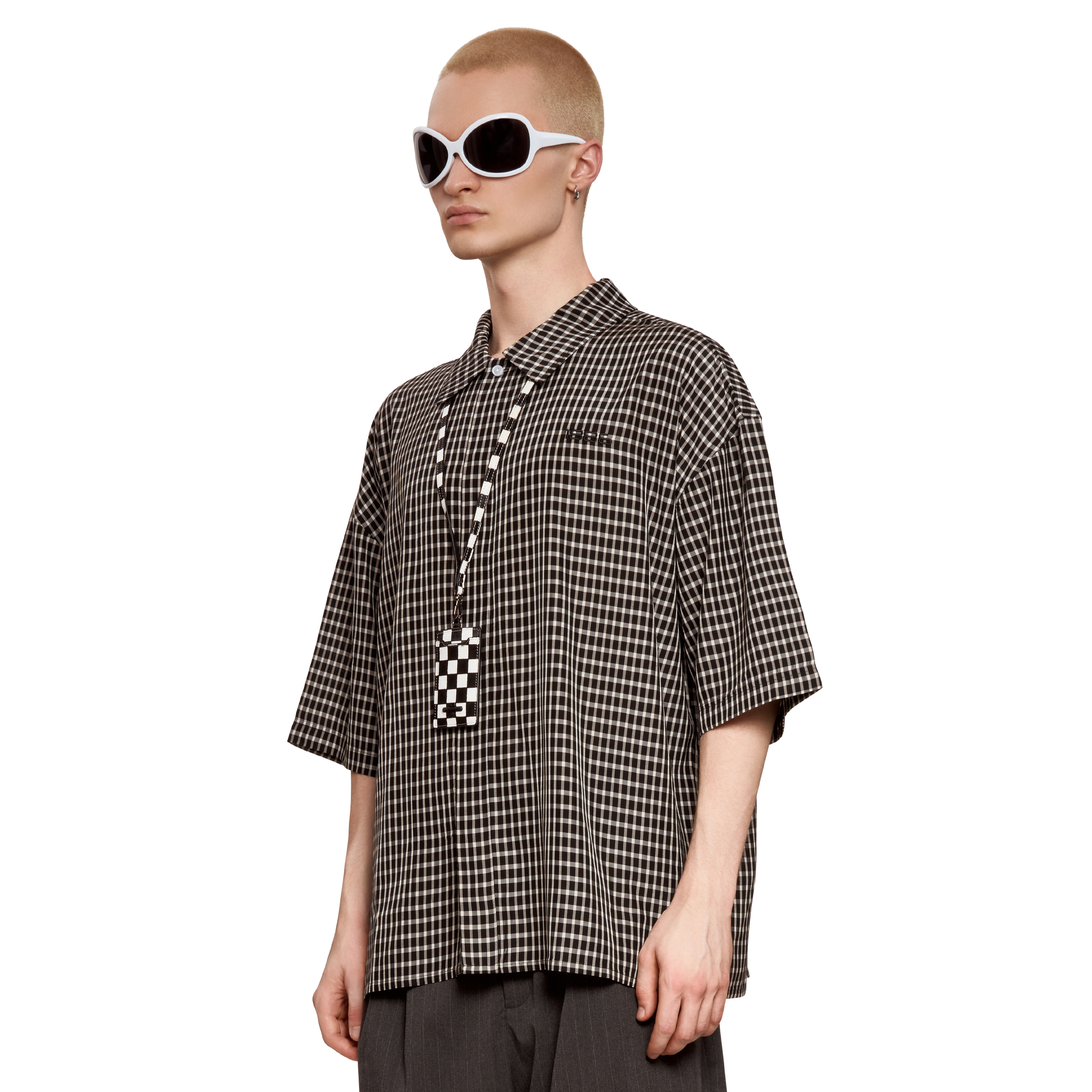 GINGHAM SHIRT - BLACK&WHITE