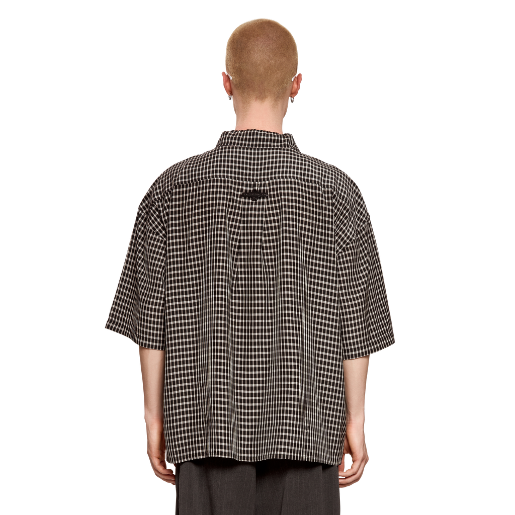 GINGHAM SHIRT - BLACK&WHITE