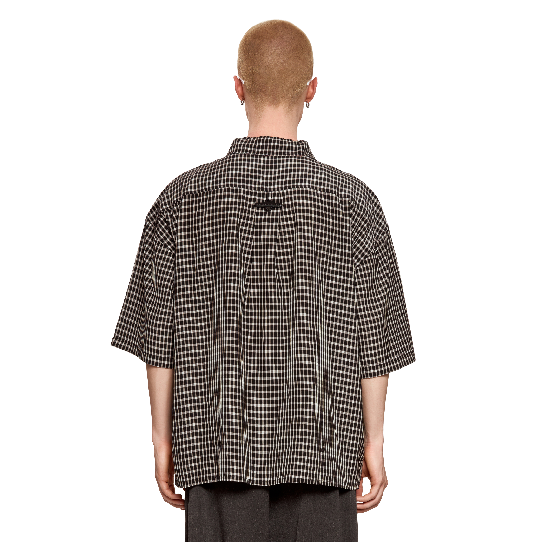 GINGHAM SHIRT - BLACK&WHITE