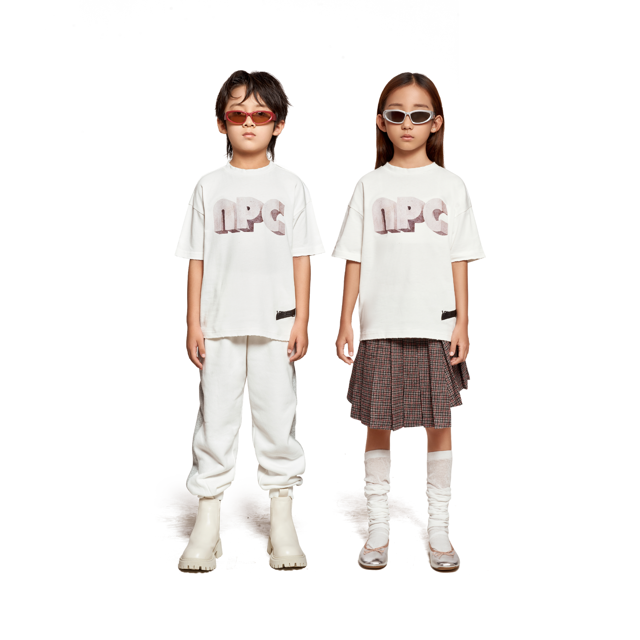 NPC LOGO Kids T-SHIRT- WHITE