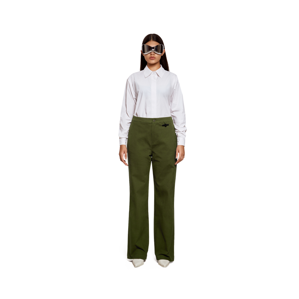 STRAIGHT LEG PANTS - GREEN