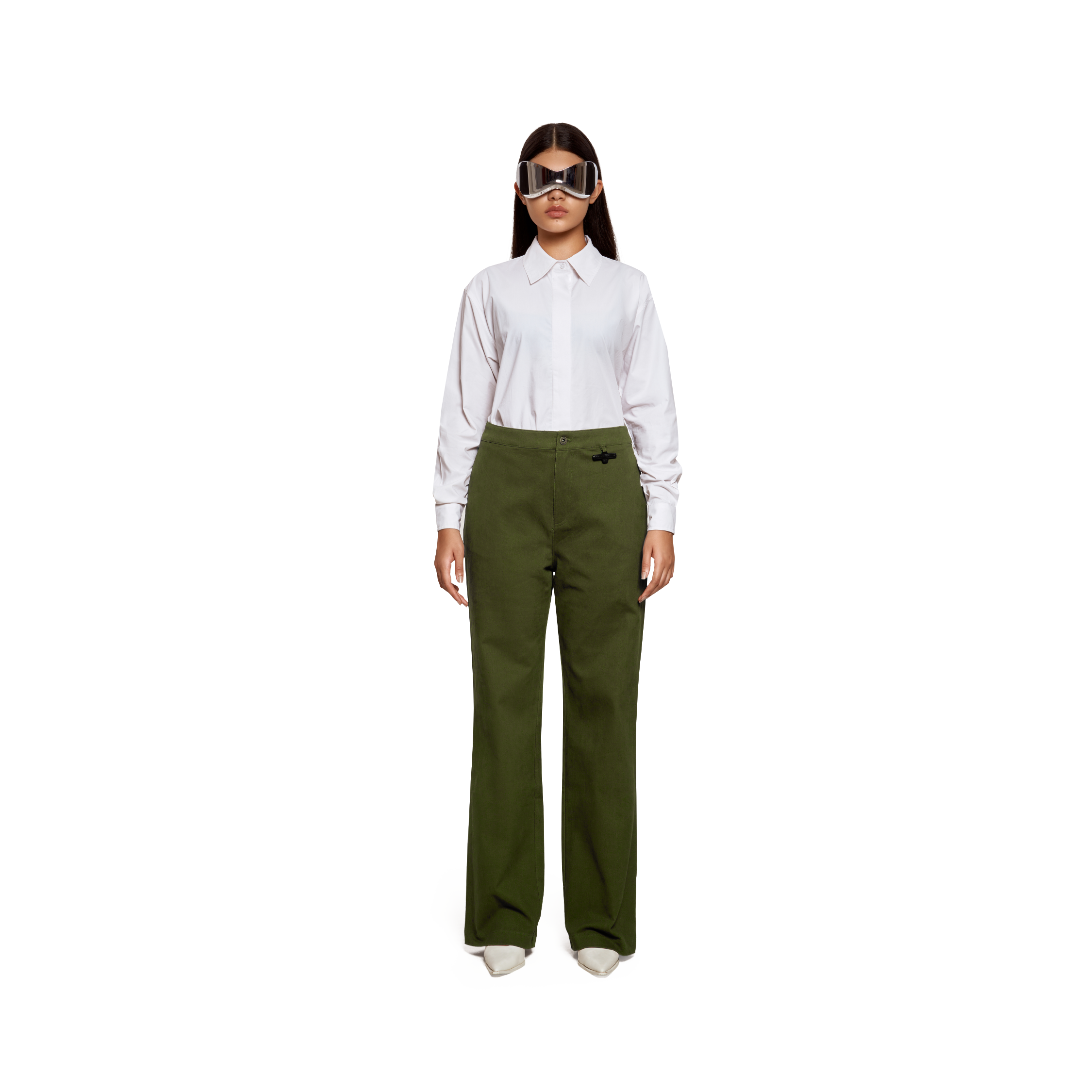 STRAIGHT LEG PANTS - GREEN