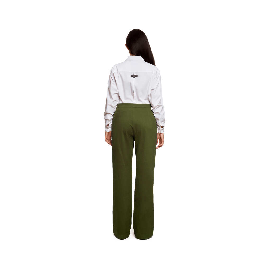 STRAIGHT LEG PANTS - GREEN
