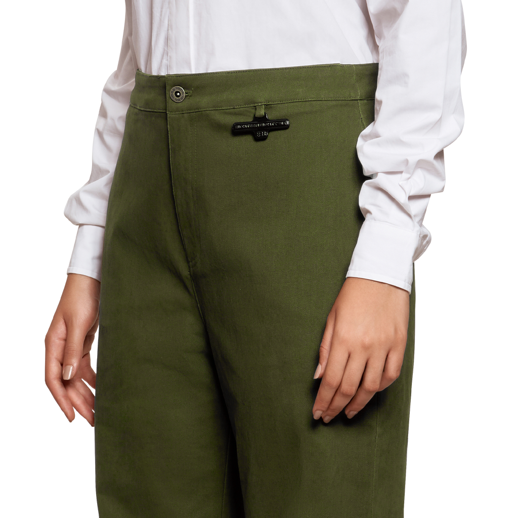 STRAIGHT LEG PANTS - GREEN