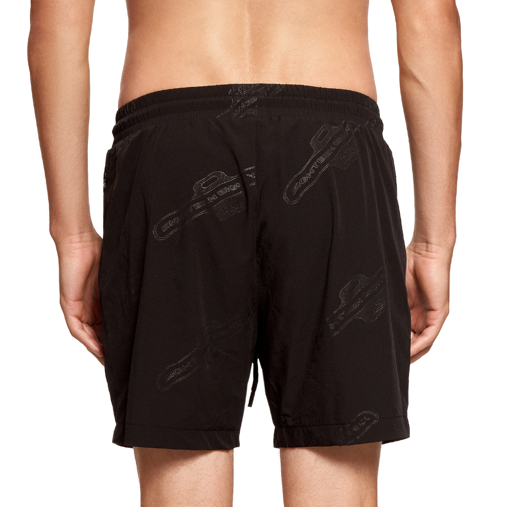 Logo monogram swim shorts - Black