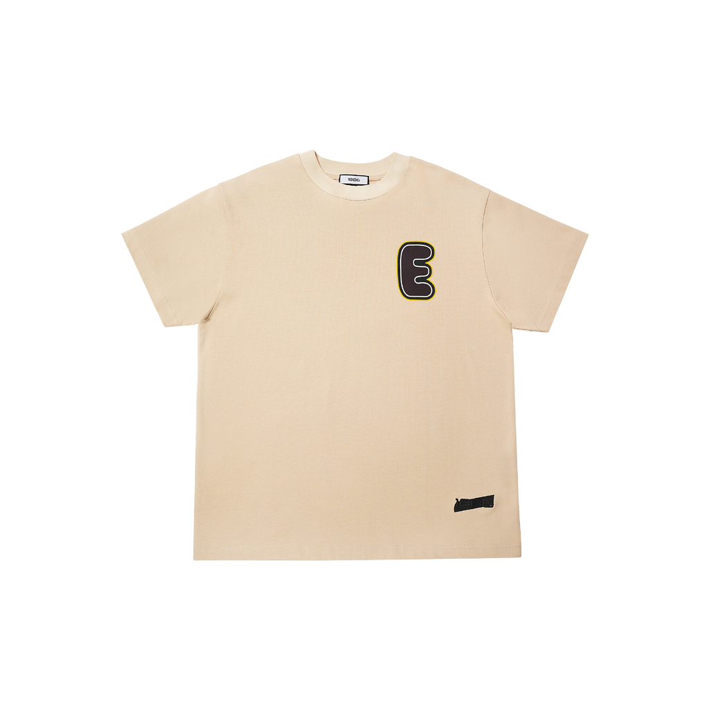E PUFFER LOGO T- SHIRT- BIEGE