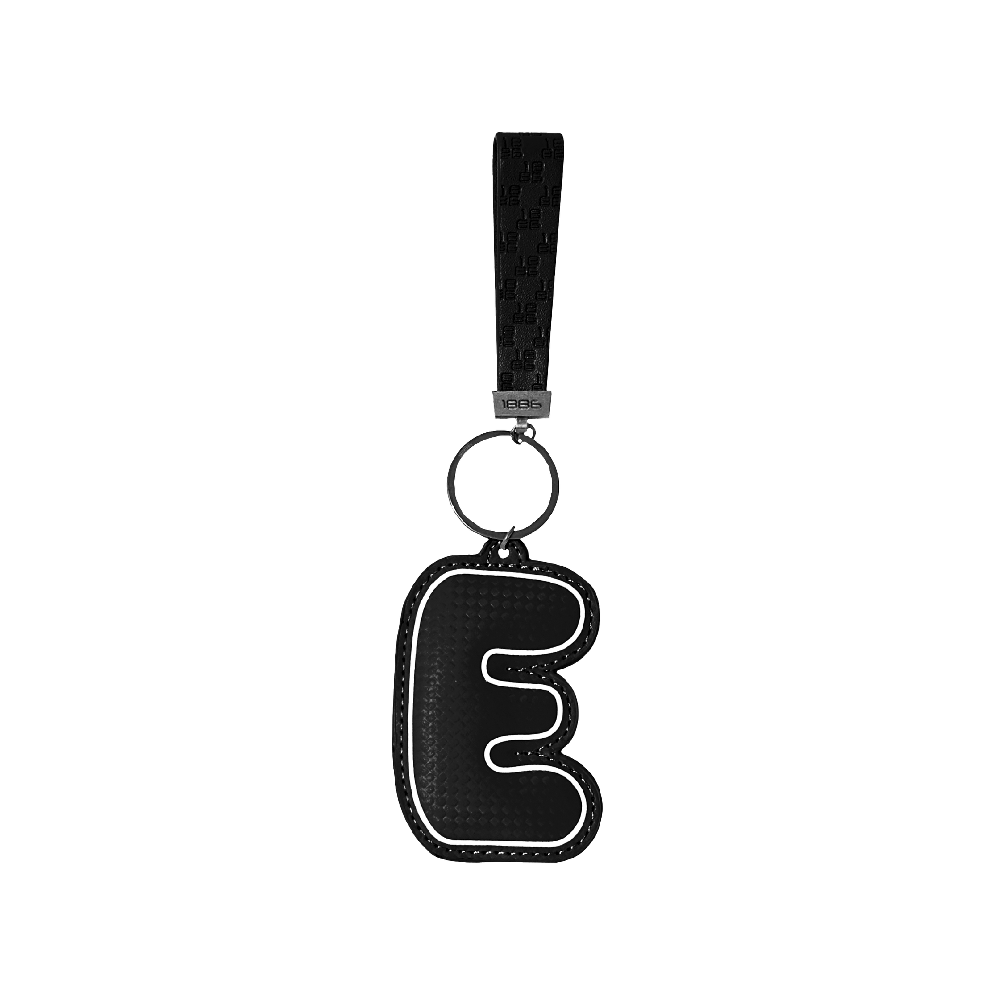 ميدالية مفاتيح E - أسود