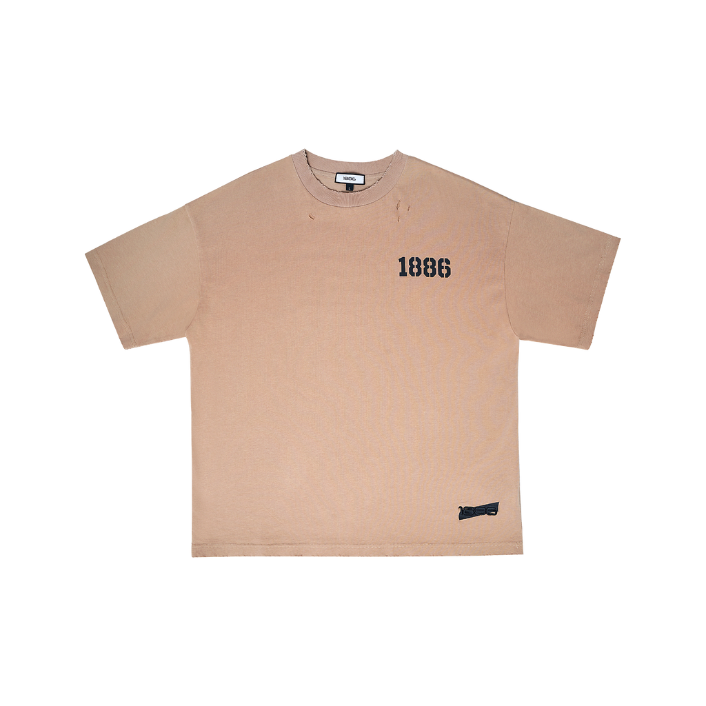 COUNTY JAIL LOGO T-SHIRT- BEIGE