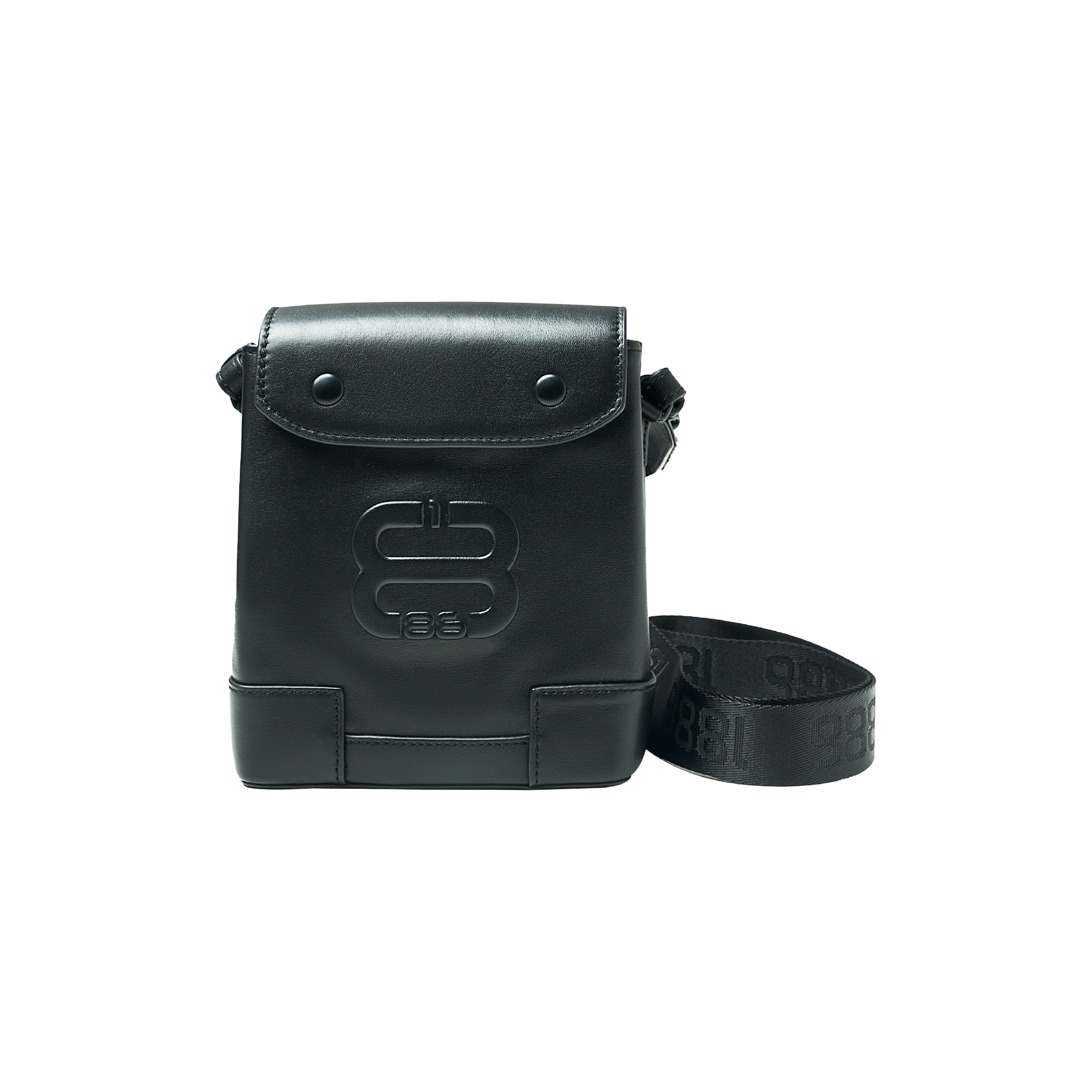Leather cross bag black