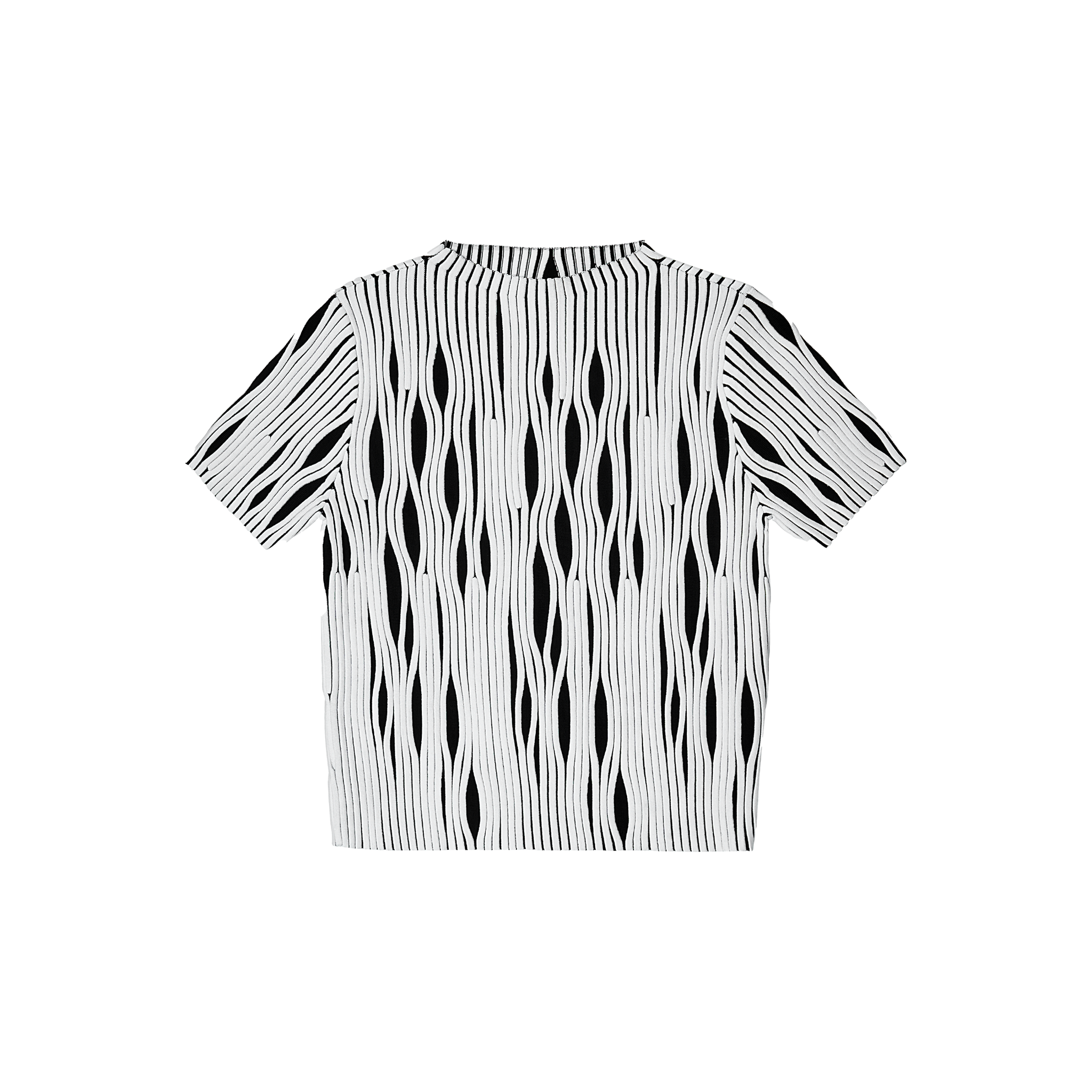 Fitted textured top- Black & White