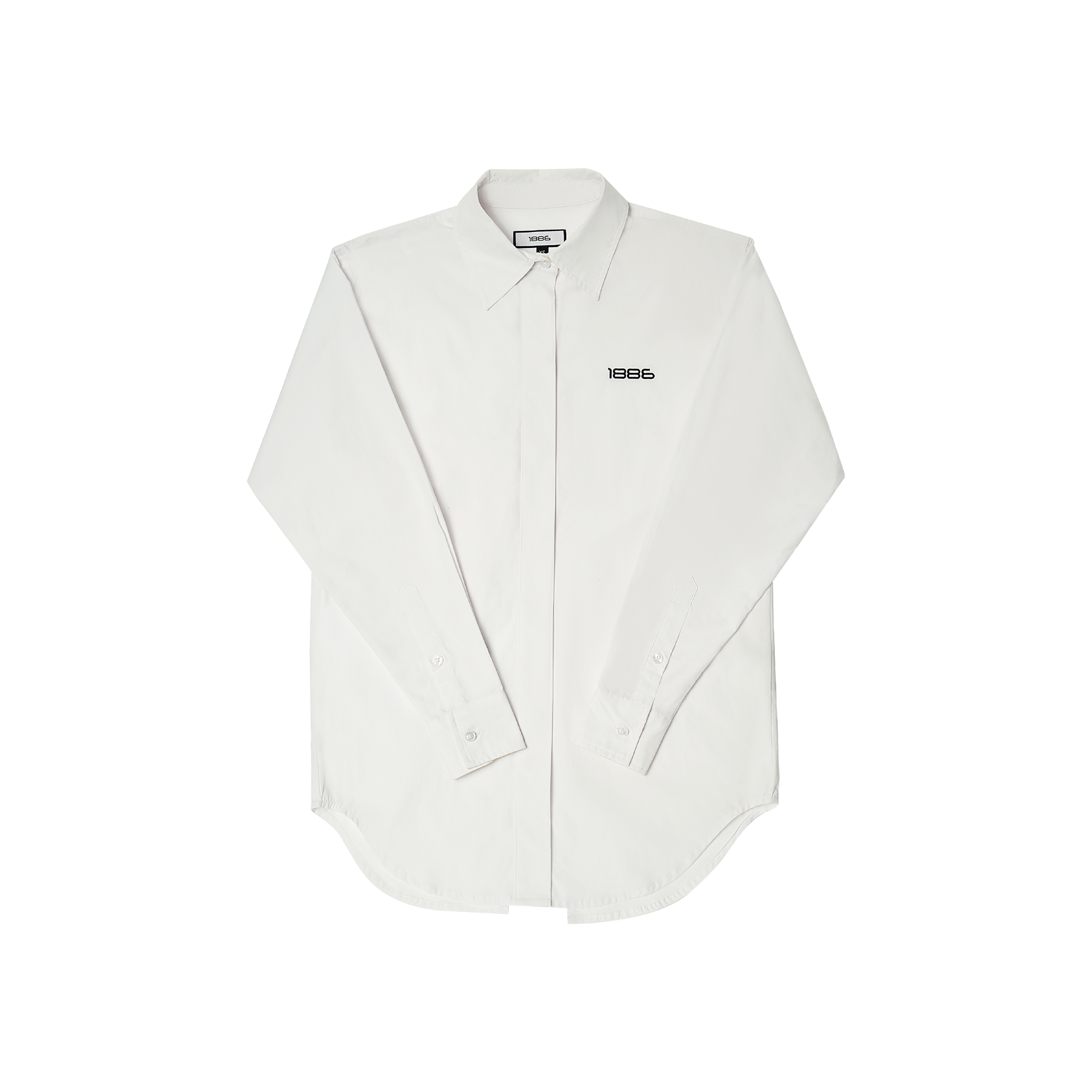 Split back shirt- White