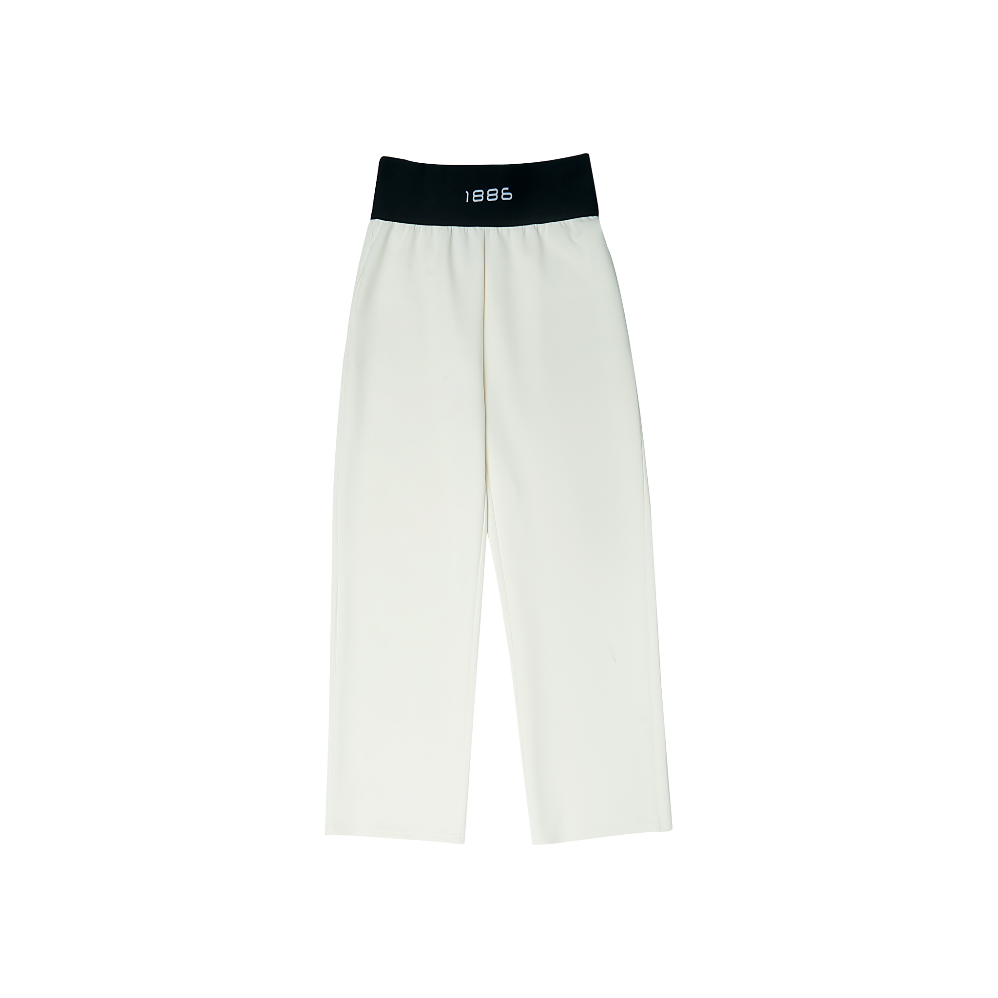 pantalon large classique - blanc cassé