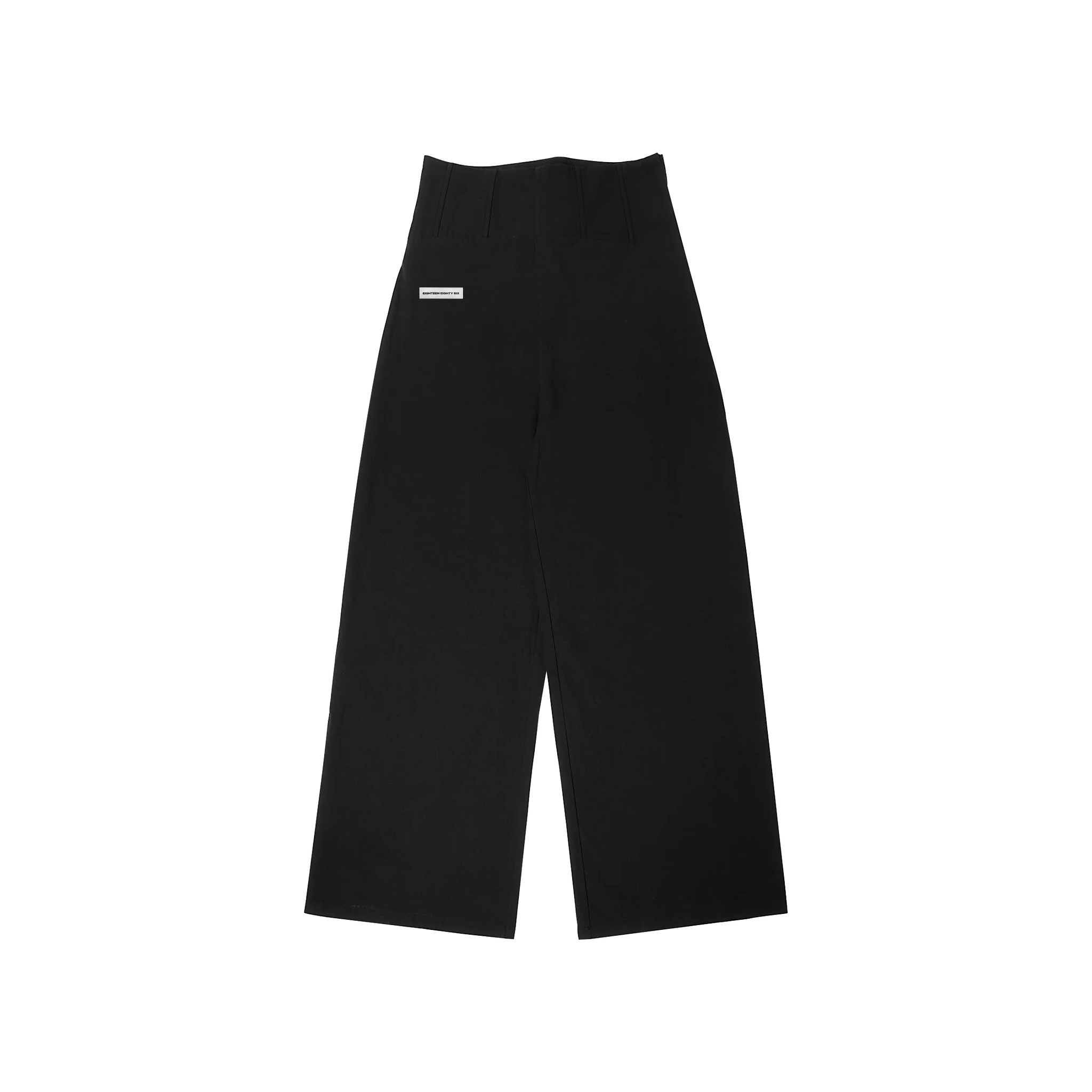 Corset style wide leg pants - Black