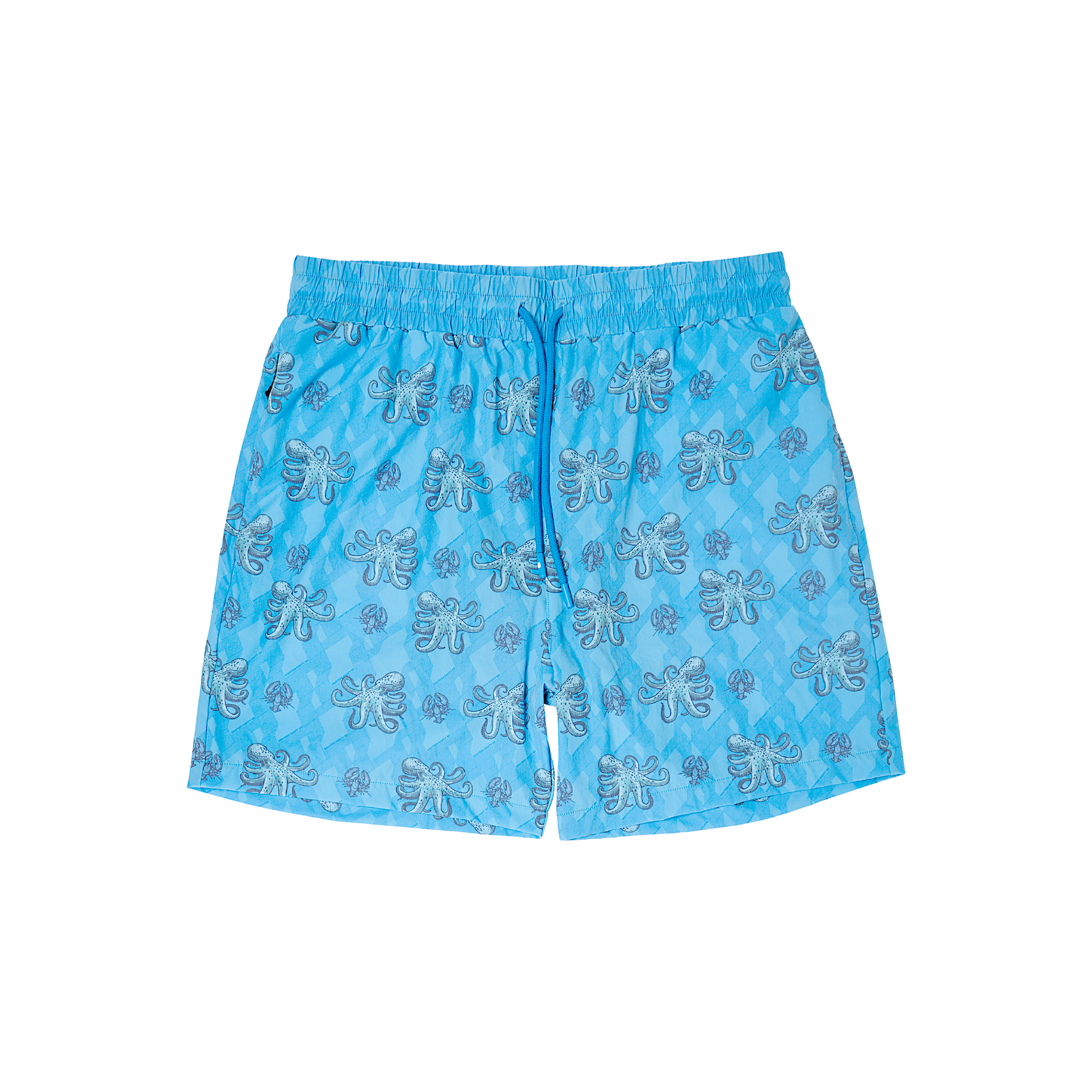Octopus print swim shorts - Blue