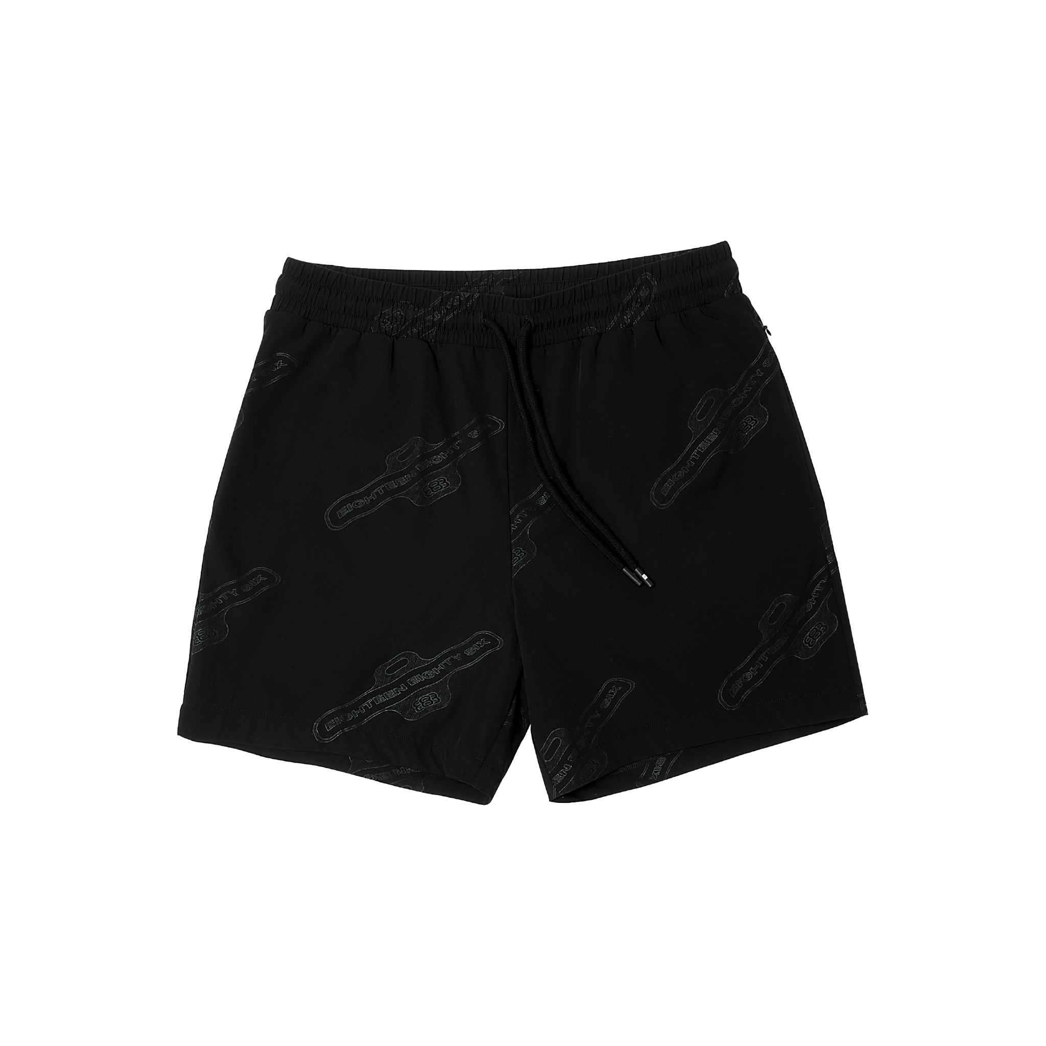 Logo monogram swim shorts - Black
