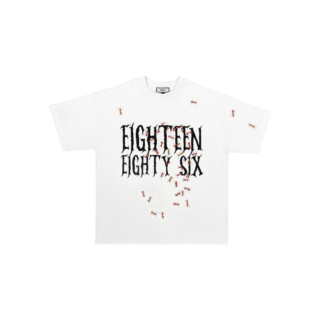 1886 SCATTERED ANTS T-SHIRT - WHITE