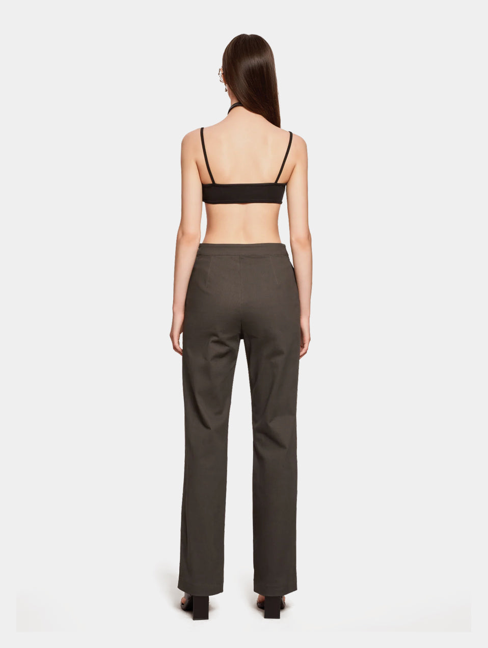 STRAIGHT LEG PANTS - GREY