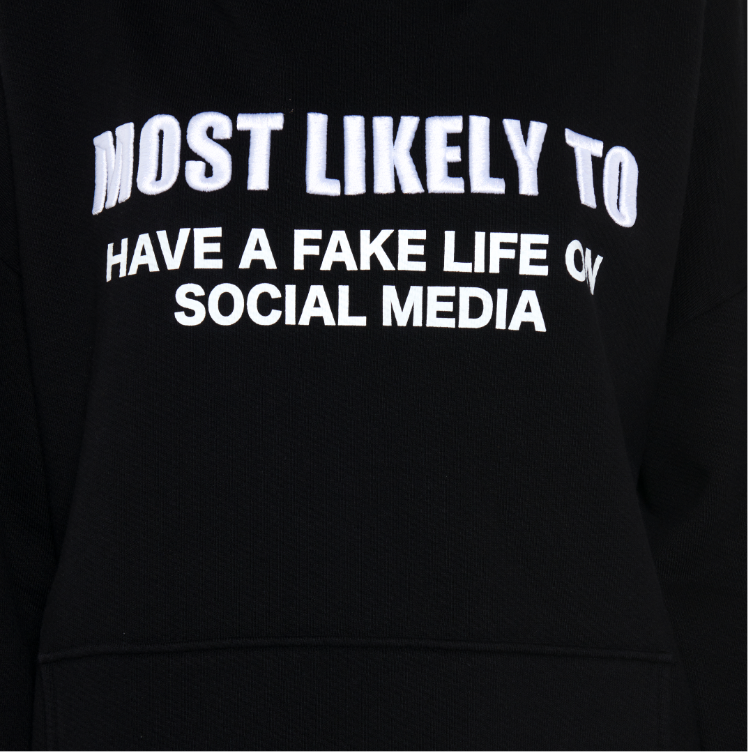 Most Likely Oversized Hoodie-Black