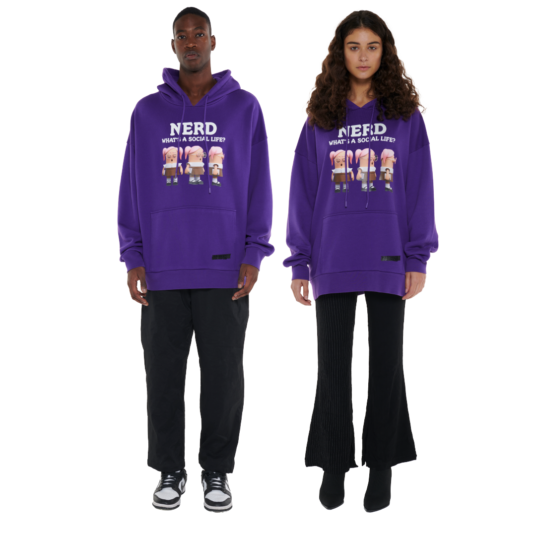 NERD HOODIE-PURPLE – 1886 fashion