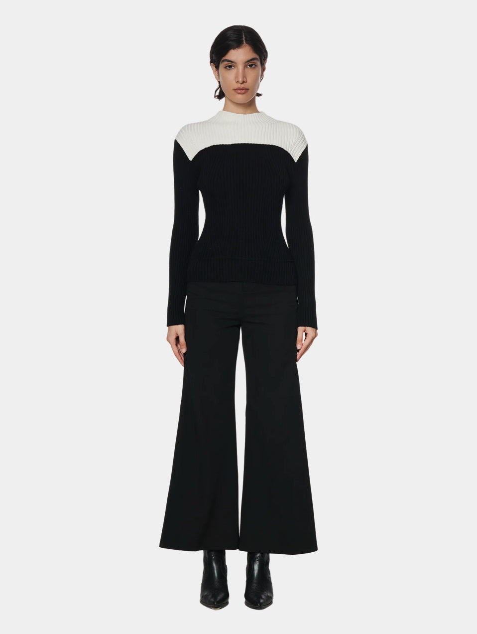 WIDE LEG TROUSER - BLACK