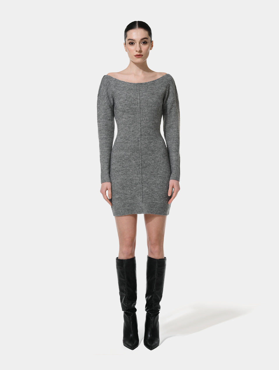 WOOL DRESS - GREY