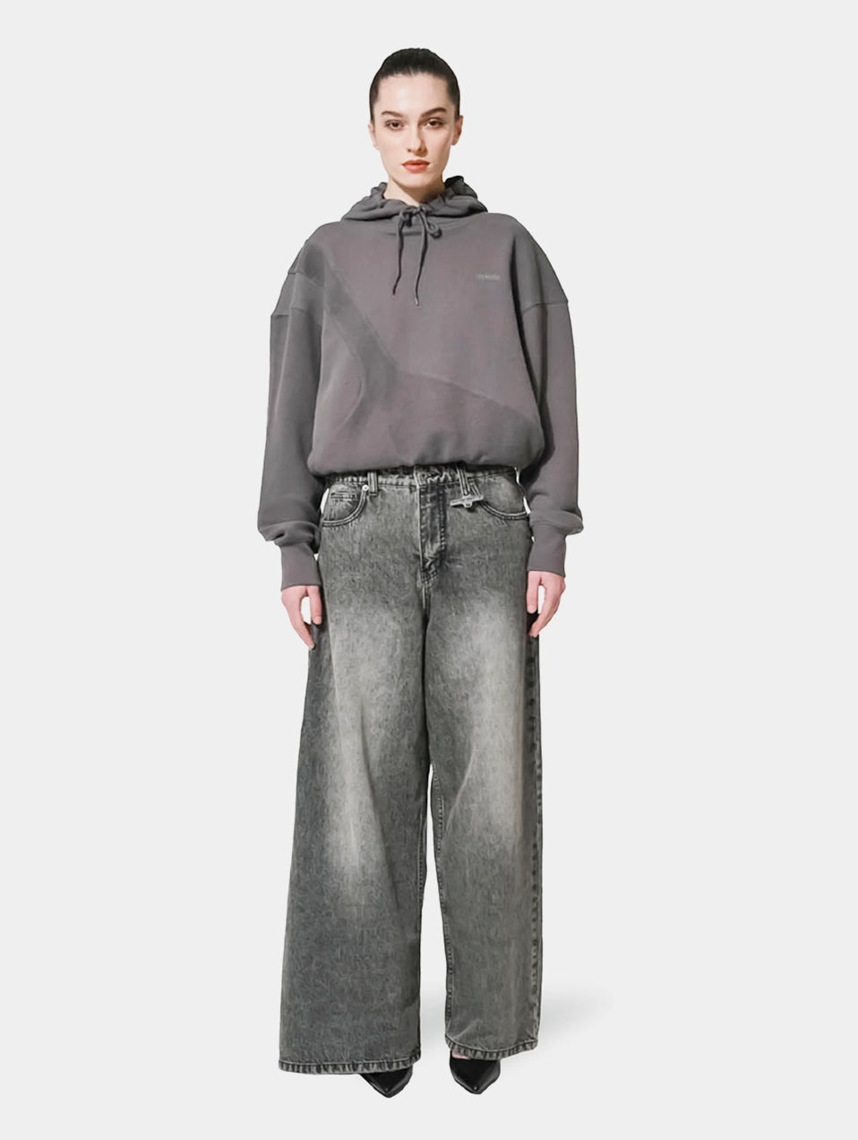 WRAP DENIM PANT SKIRT