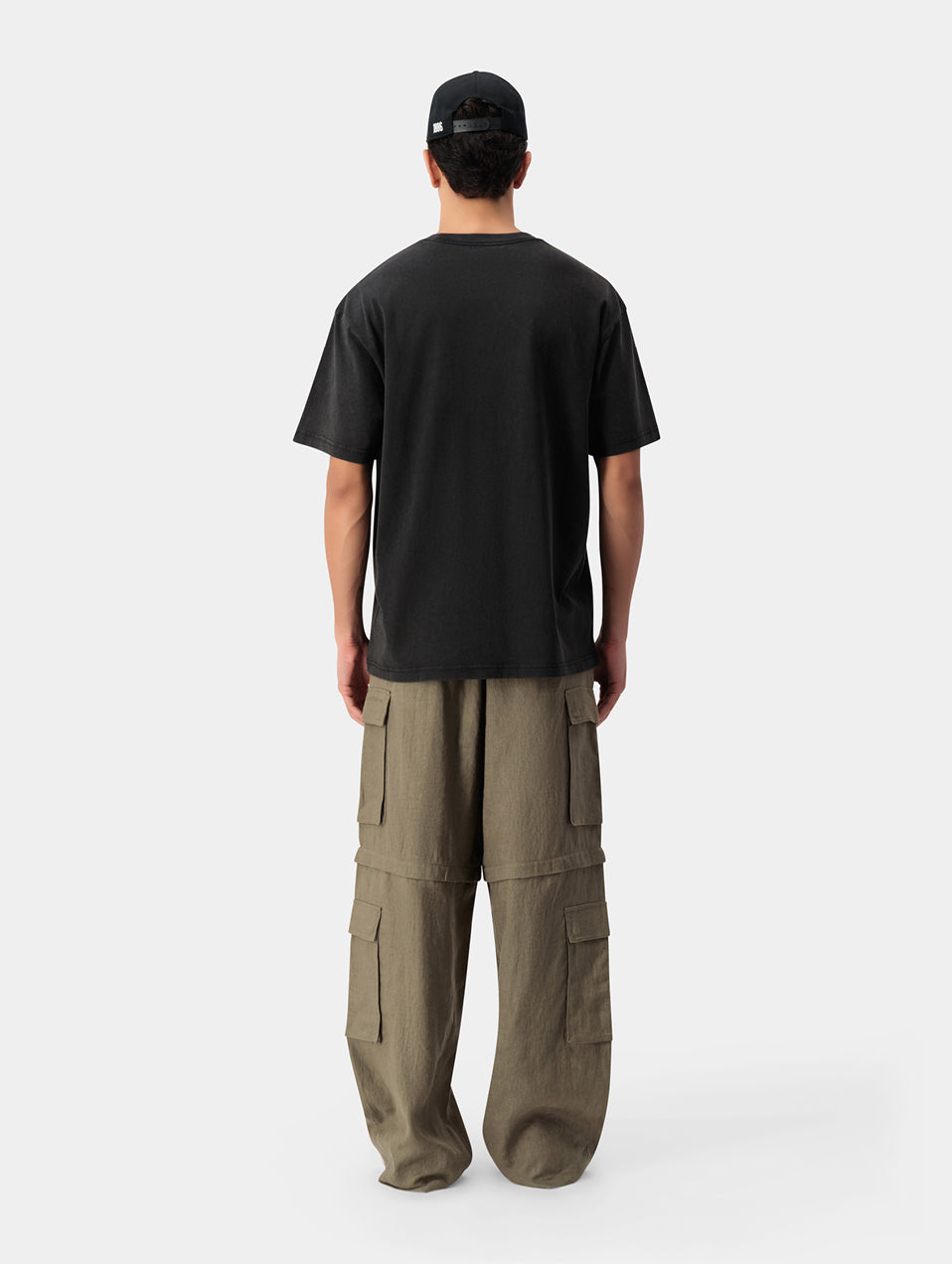 ZIP-OFF CARGO LINEN PANT