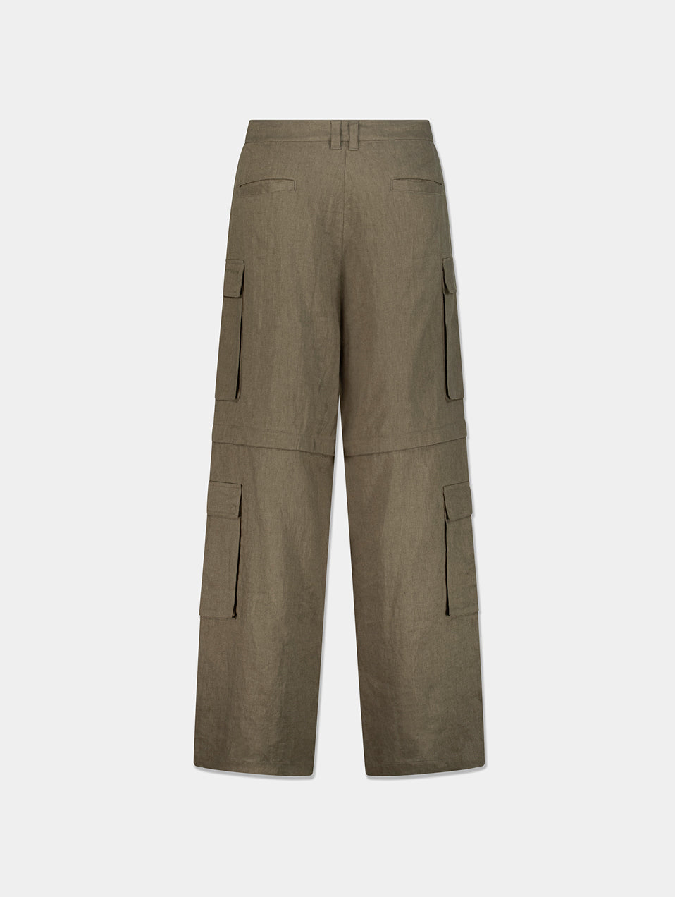 ZIP-OFF CARGO LINEN PANT