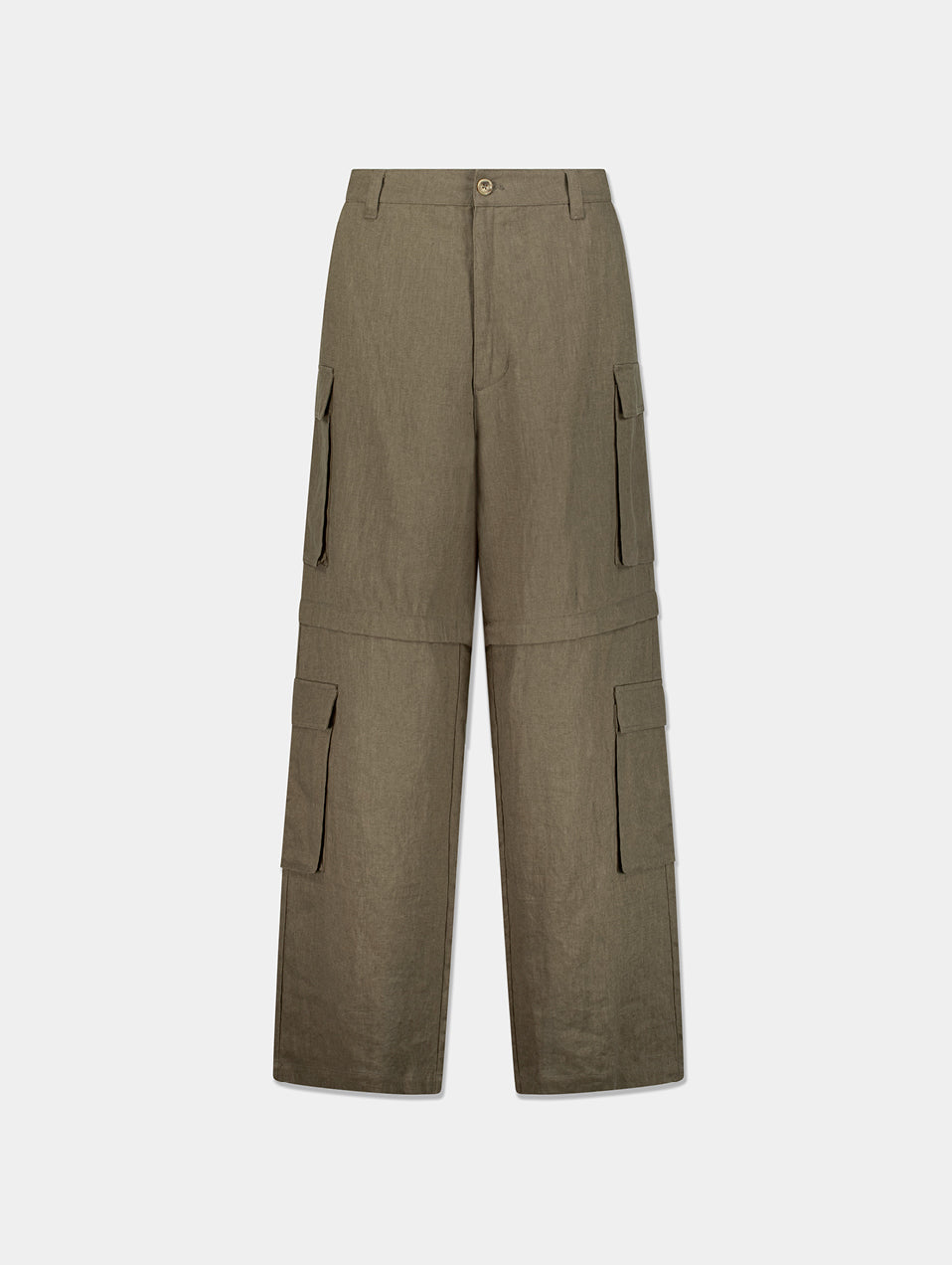 ZIP-OFF CARGO LINEN PANT