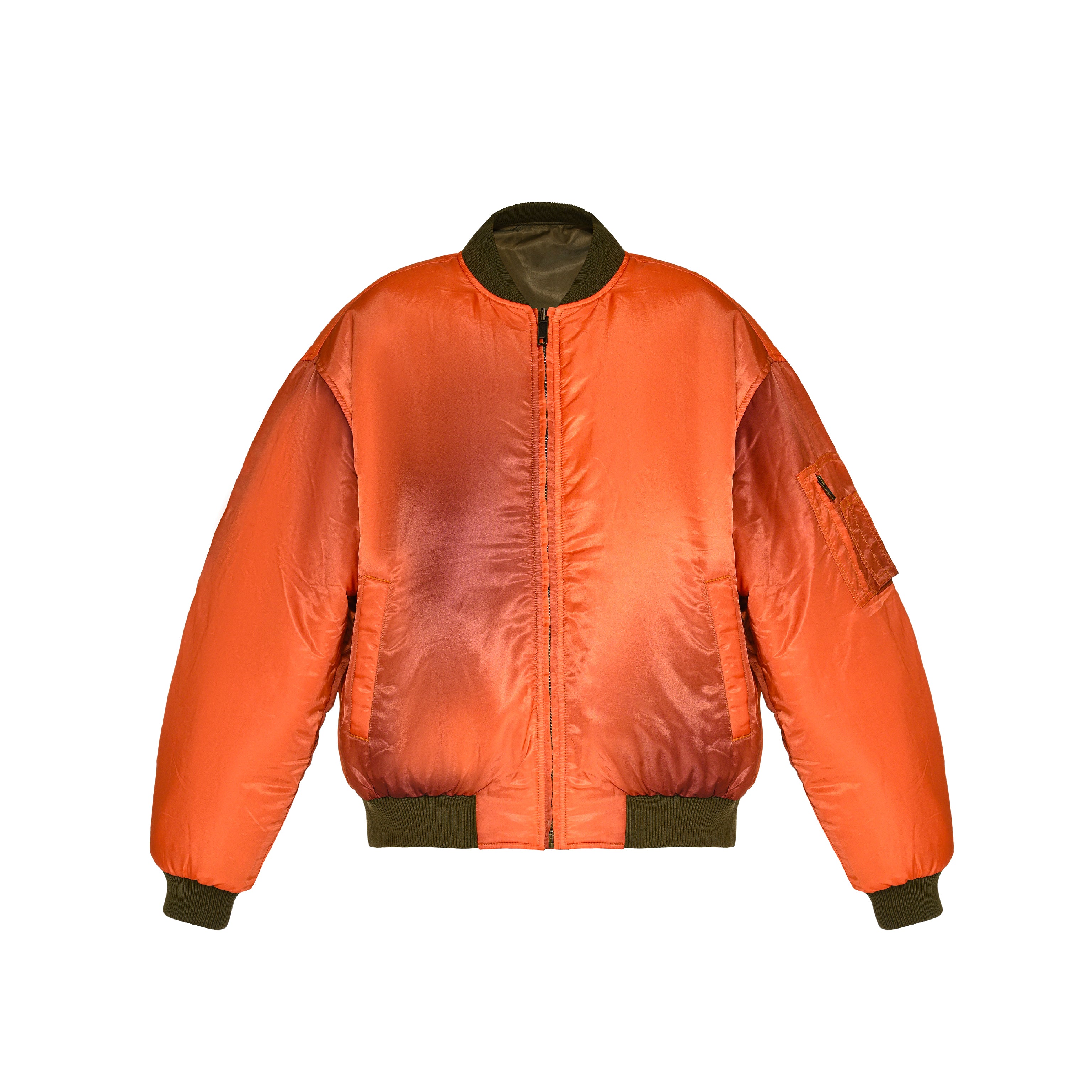 REVERSIBLE BOMBER - GREEN/ ORANGE – 1886 fashion