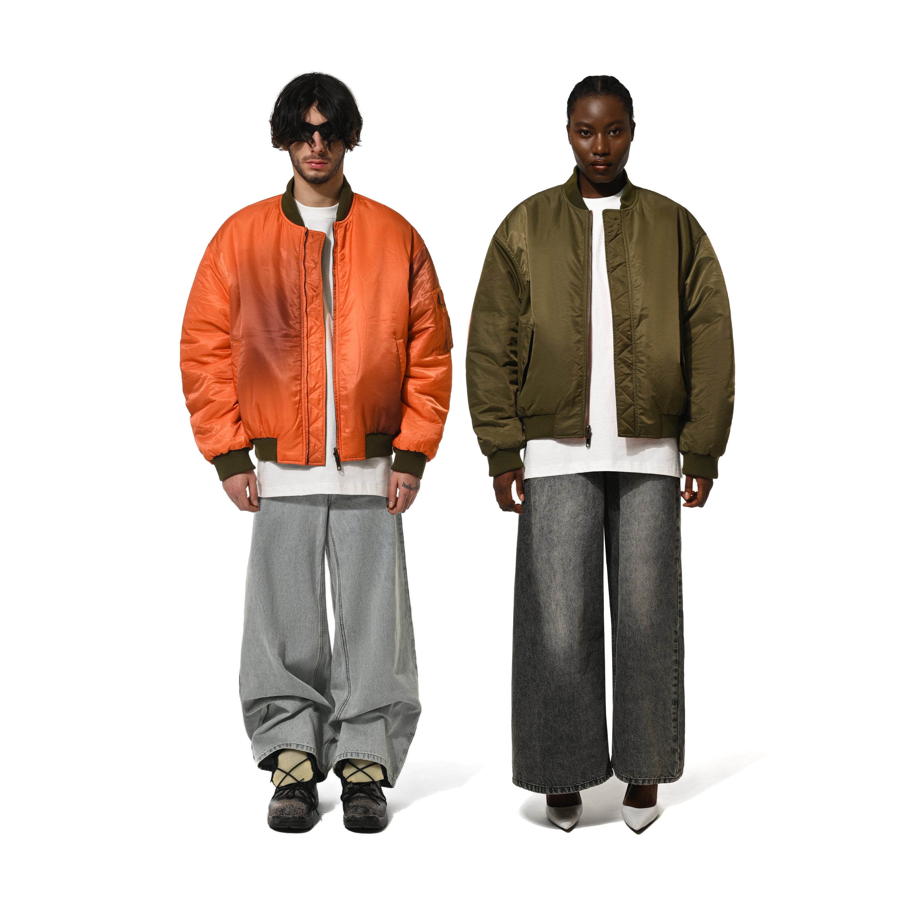 REVERSIBLE BOMBER - GREEN/ ORANGE – 1886 fashion