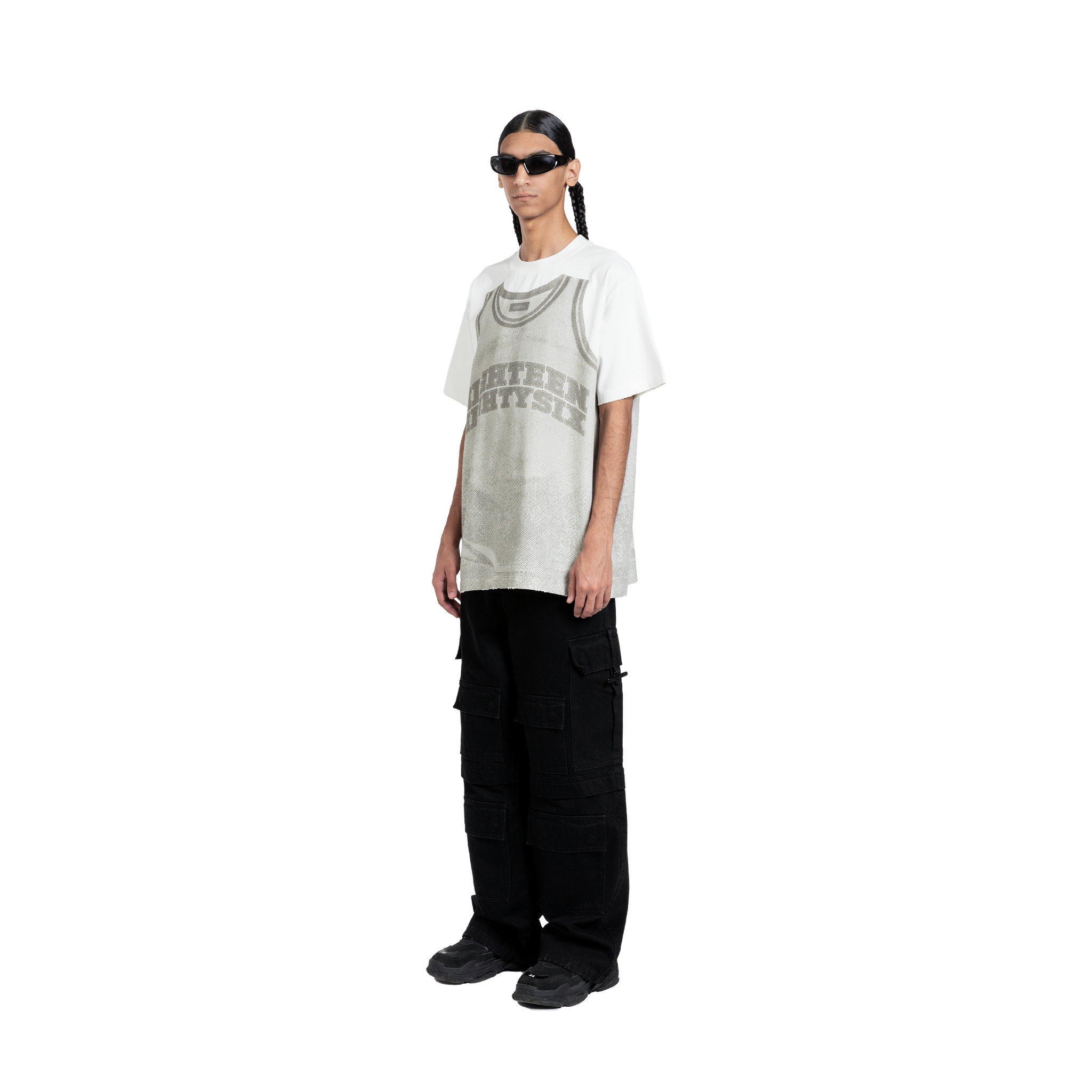 Monochrome Jersey Graphic T-shirt - Off White