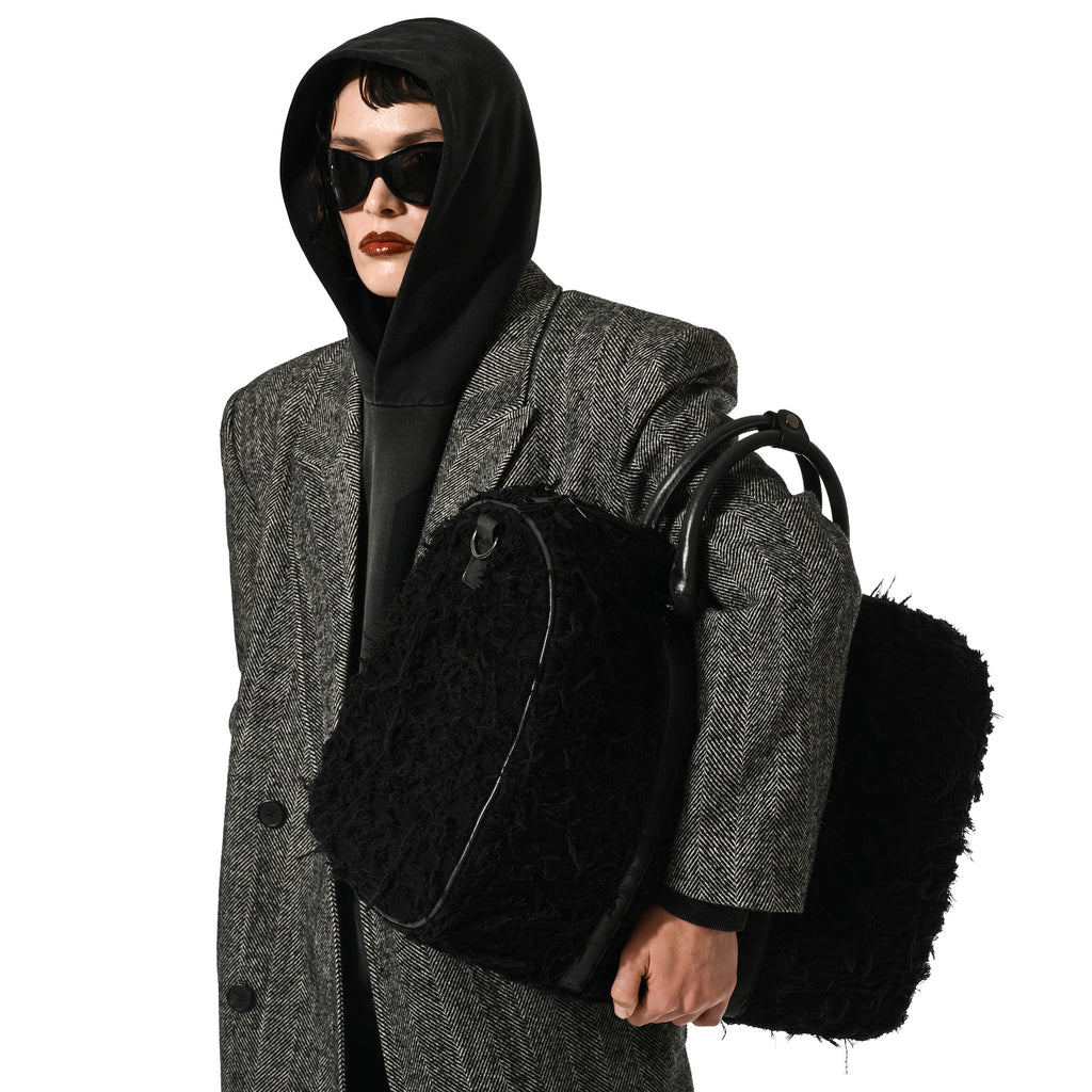 DISTRESSED WEEKEND BAG - BLACK