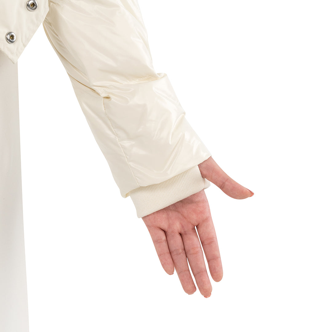 PUFFER JACKET WITH VEST - OFF WHITE