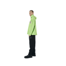 Long sleeves Loose cut hoodie in neon green color fabric featuring Eighteen Eighty-Six print at front. 1886 logo embroidered at bottom front. Loose at cuffs and hem.