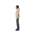 Long sleeves oversize cut hoodie in washed burnt beige color fabric featuring 1886 print at back. 1886 logo embroidered at kangaroo pocket. A button on the hood. Rib knit at cuffs and hem