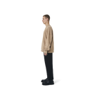 Long sleeves loose cut jumper in  burnt beige color fabric featuring Eighteen Eighty-Six embroidered at front. Rib knit at cuffs and hem.