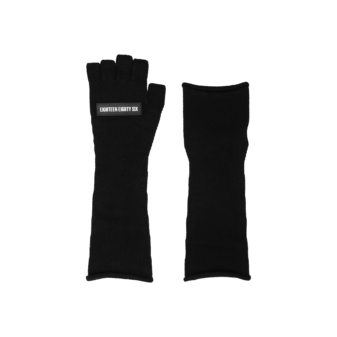 classic asymmetrical gloves black