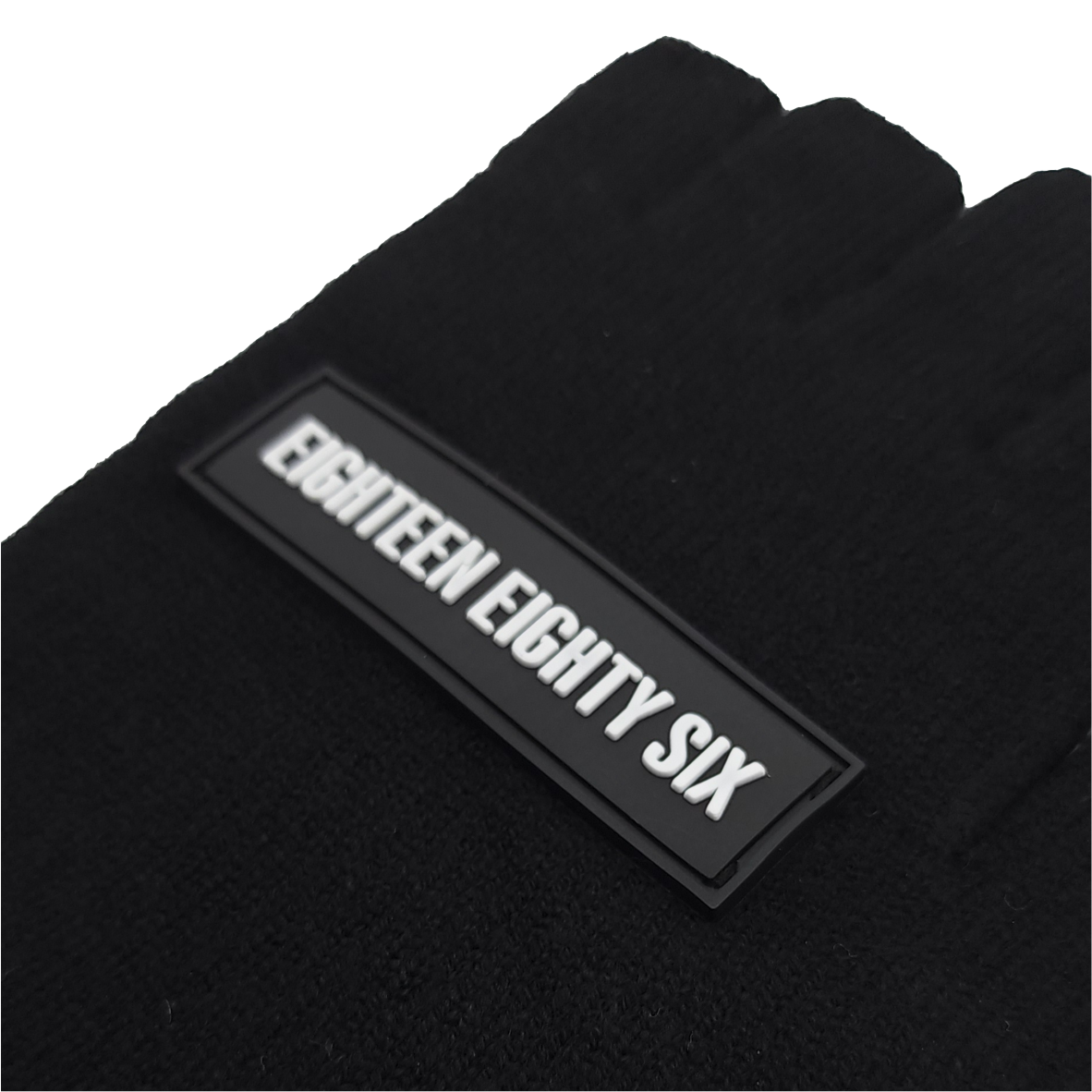 classic asymmetrical gloves black