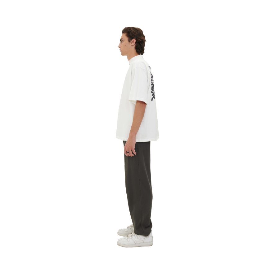 BUTTERFLY TURTLENECK T-SHIRT - OFF WHITE