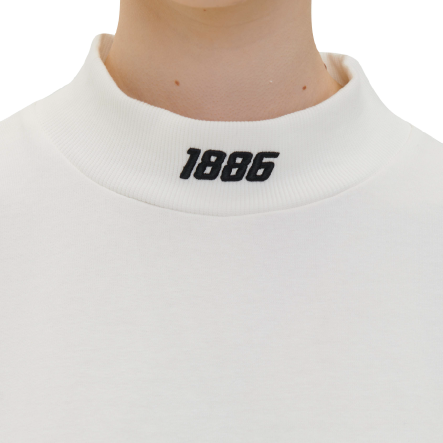 BUTTERFLY TURTLENECK T-SHIRT - OFF WHITE