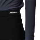 Classic fit charleston cut pants in black fabric featuring Eighteen Eighty-Six logo patch sewn at waist. High waist.